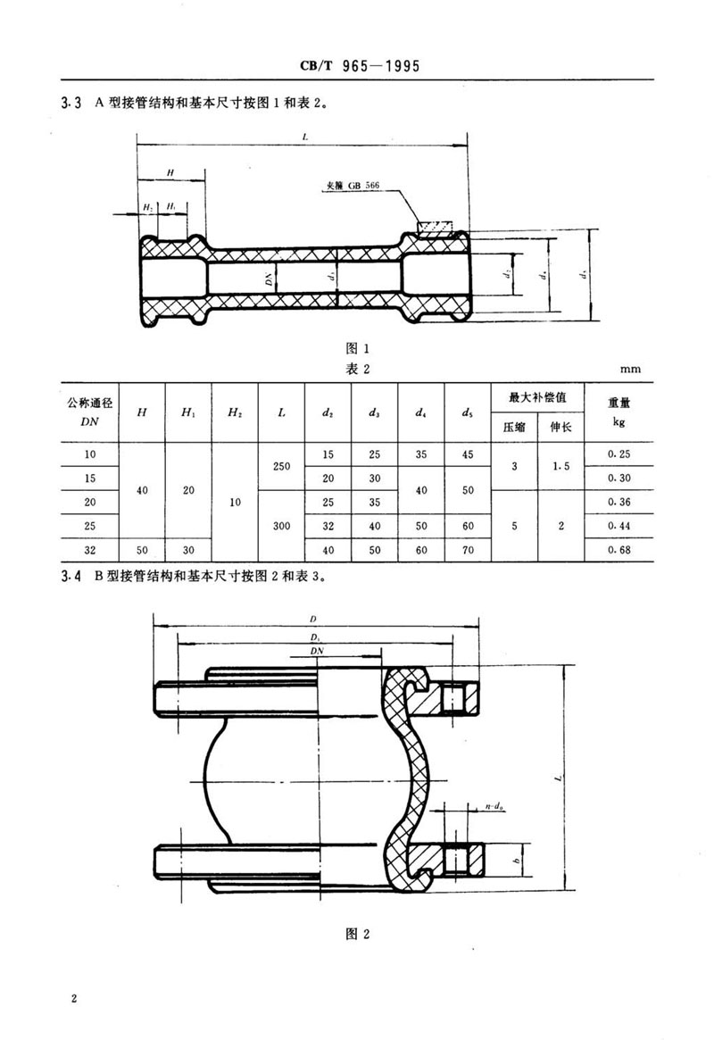 【行业标准】橡胶补偿接管CB/T 965-1995船舶标准 【行业标准】橡胶补偿接管CB/T 965-1995船舶标准
