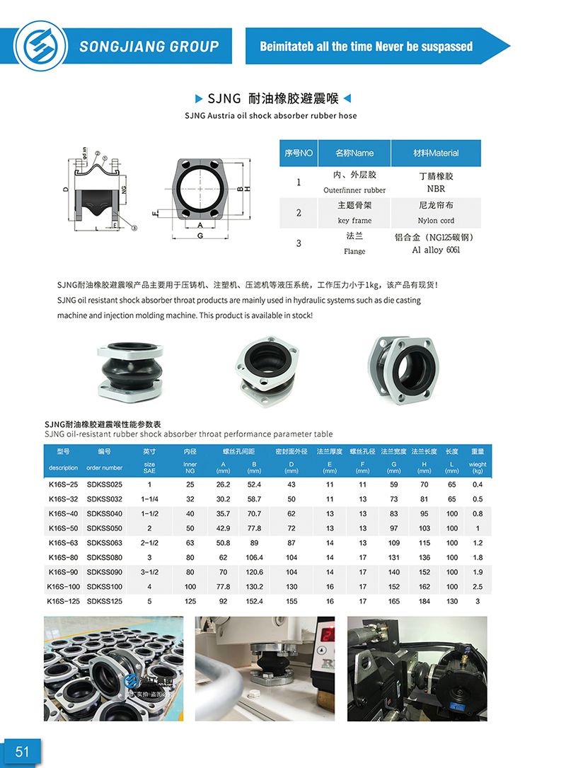 【样册P51】SJNG型 耐油橡胶避震喉 【样册P51】SJNG型 耐油橡胶避震喉