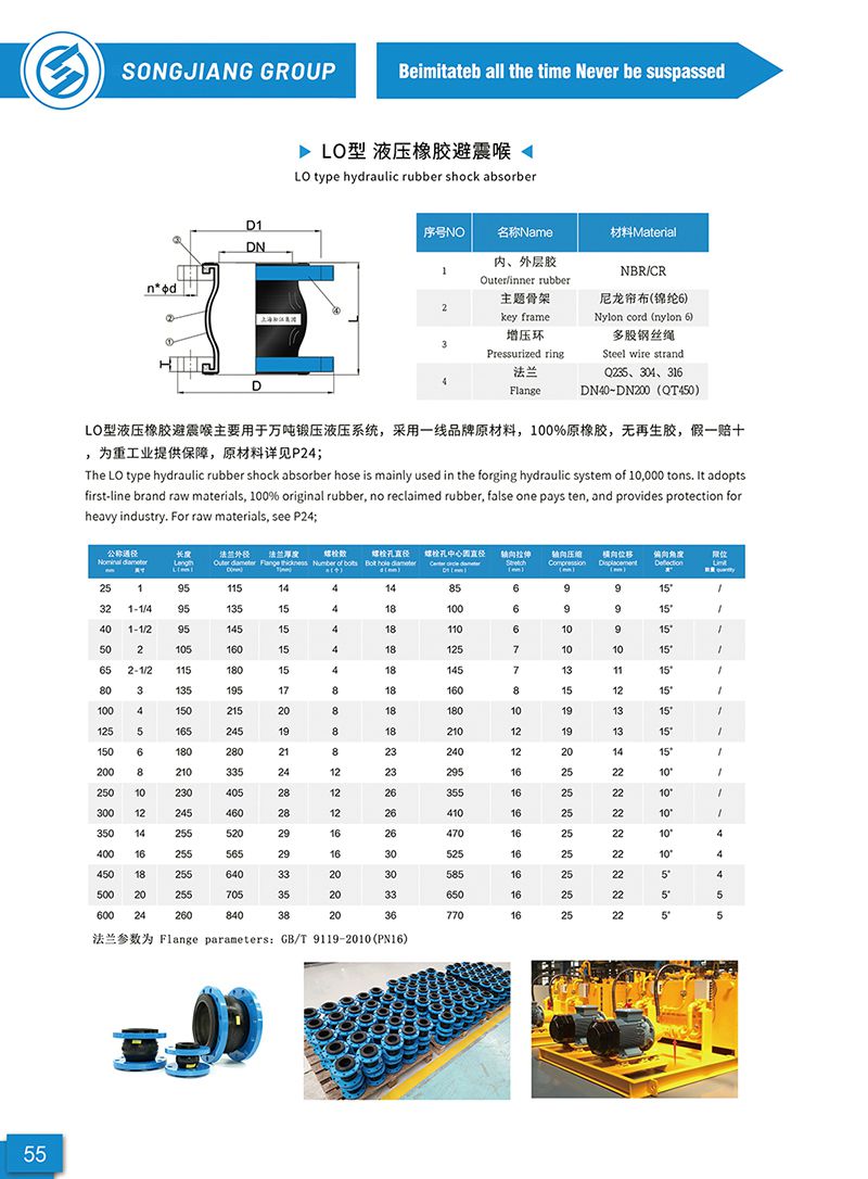 【样册P55】LO型液压橡胶避震喉